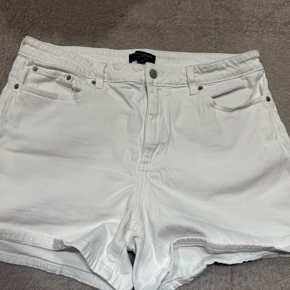 Banana Republic White Denim Jean Shorts